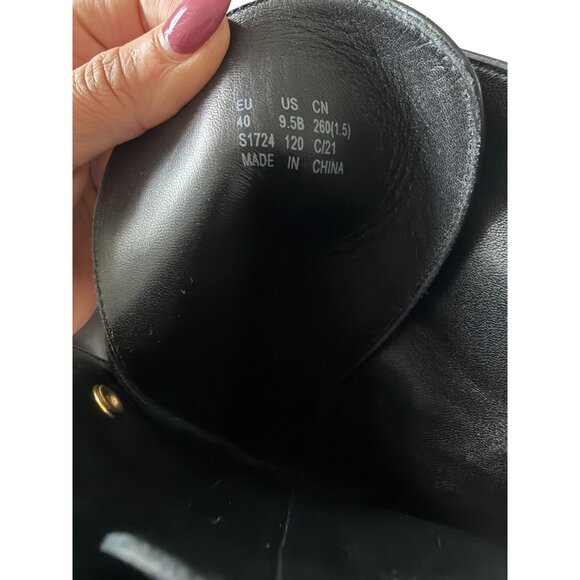 STUART WEITZMAN Laine Black Leather Combat Lace Up Boots Size 9.5 - Picture 4 of 11